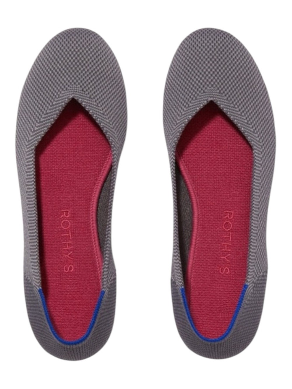 Rothy's Gray Knit Ballet Flats New without 📦